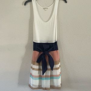 Double Zero Colorblock Dress with Bow